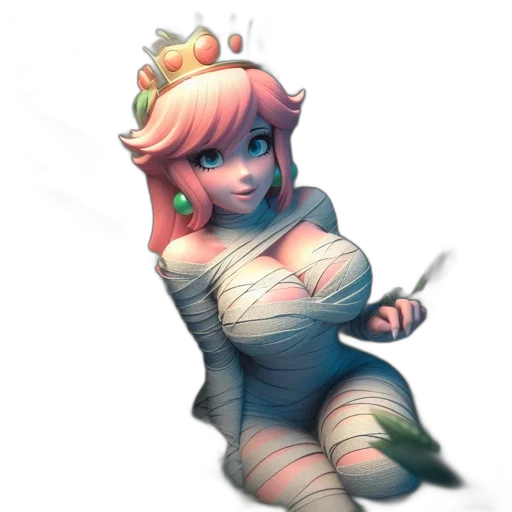 staff, dress, weapon, crown transparent PNG cut-out