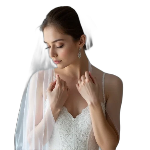 jewelry, dress, face, hat transparent PNG cut-out