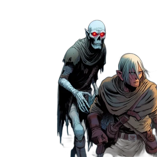 comic book art, concept art, dimly, lit transparent PNG cut-out