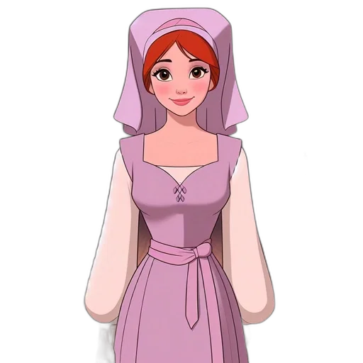 dress, crown, jewelry, staff transparent PNG cut-out
