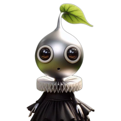 dress, staff, creature, robot transparent PNG cut-out