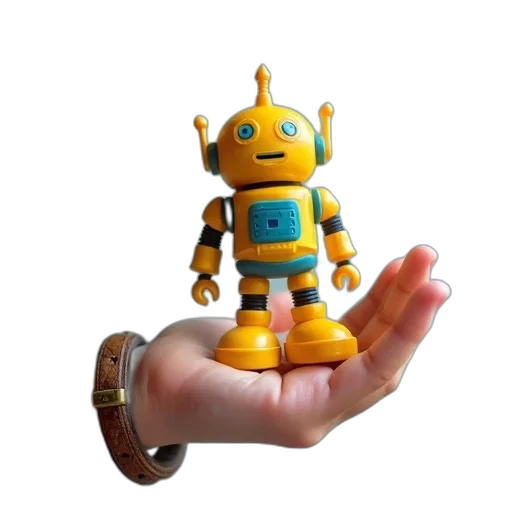robot, 3d render, concept art, child transparent PNG cut-out