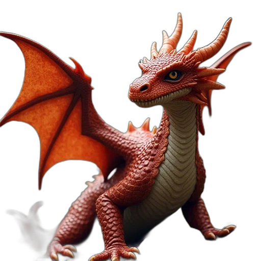 dragon, animal, creature, 3d render transparent PNG cut-out