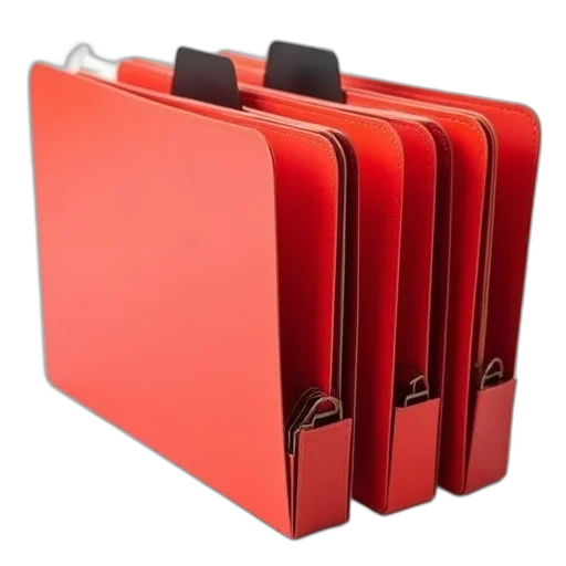 red, stack, three, file transparent PNG cut-out
