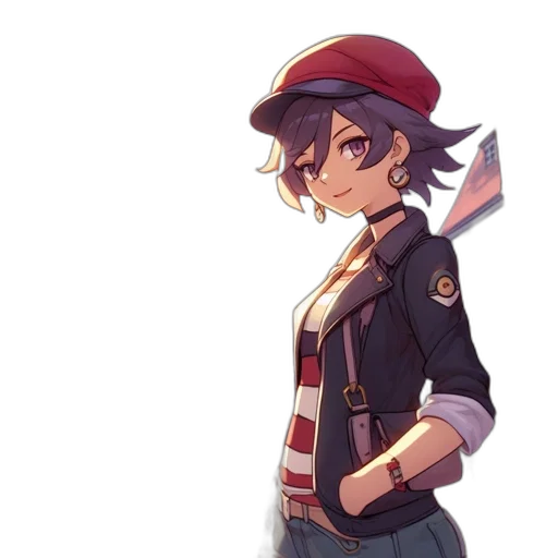 hat, staff, weapon, jacket transparent PNG cut-out