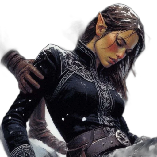 fantasy art, concept art, comic book art, photorealistic transparent PNG cut-out