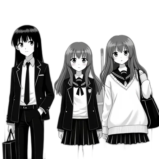 staff, dress, anime, cartoon transparent PNG cut-out