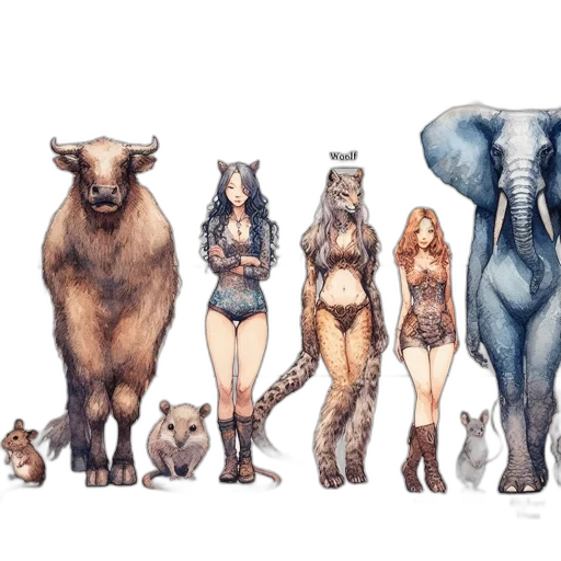 animal, creature, concept art, fantasy art transparent PNG cut-out