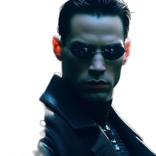 jacket, face, photorealistic, cyberpunk transparent PNG cut-out