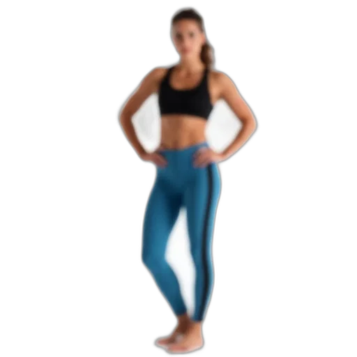 3d render, blue, woman, standing transparent PNG cut-out