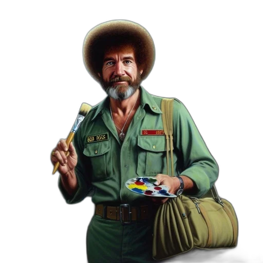 jacket, staff, hat, weapon transparent PNG cut-out