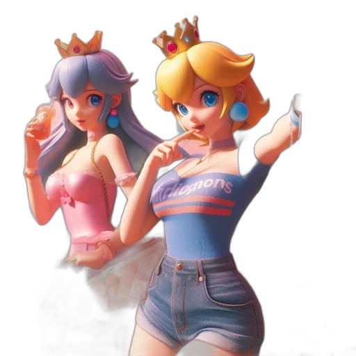 crown, dress, concept art, vaporwave transparent PNG cut-out
