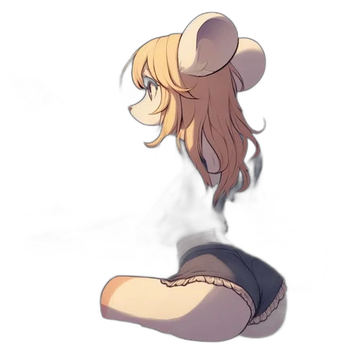 dress, staff, hair, hat transparent PNG cut-out