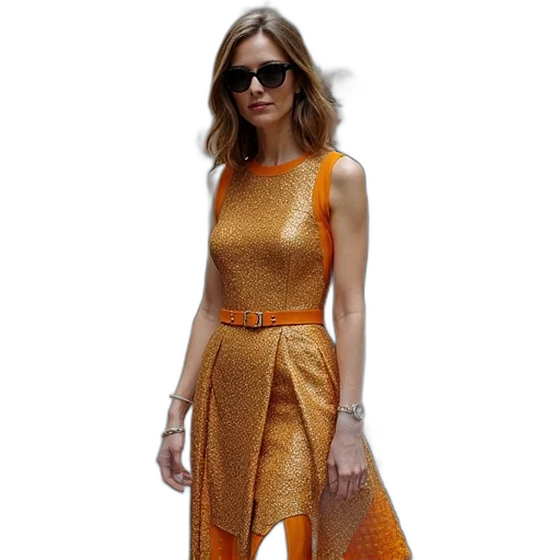 dress, golden, earth tones, marion transparent PNG cut-out