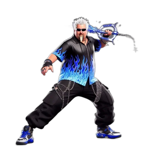staff, jacket, hair, weapon transparent PNG cut-out