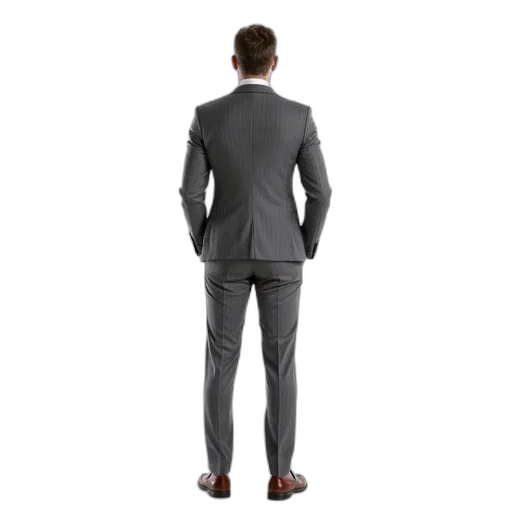 jacket, staff, dress, photorealistic transparent PNG cut-out