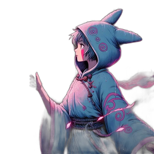 mask, staff, hat, dragon transparent PNG cut-out