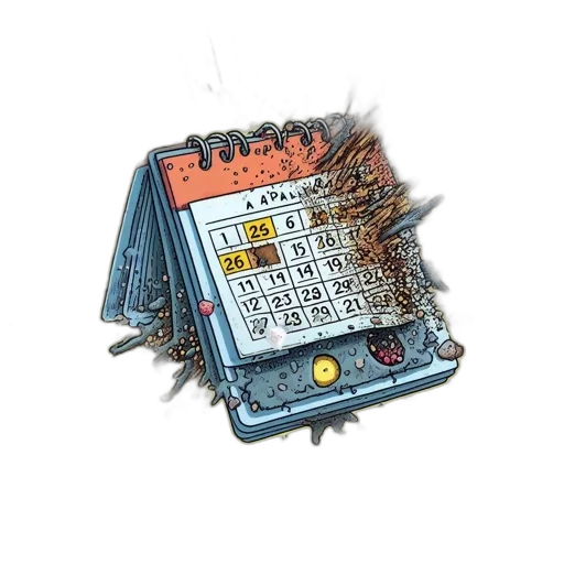 robot, weapon, exploded, calendar transparent PNG cut-out