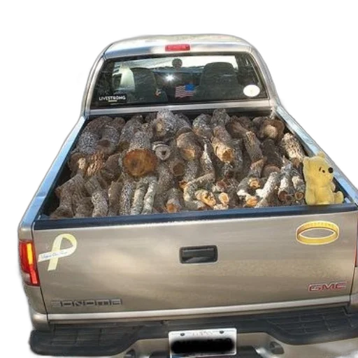 car, gmc, truck, loaded transparent PNG cut-out
