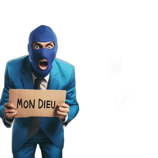 mask, 3d render, concept art, blue transparent PNG cut-out