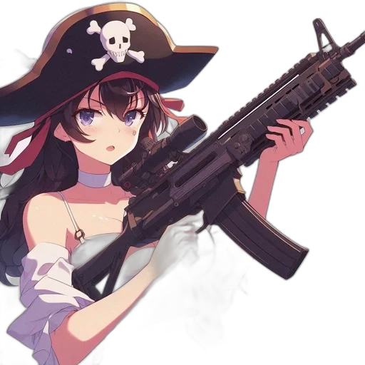 weapon, staff, hat, anime transparent PNG cut-out