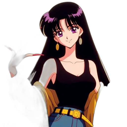 dress, anime, cartoon, vaporwave transparent PNG cut-out