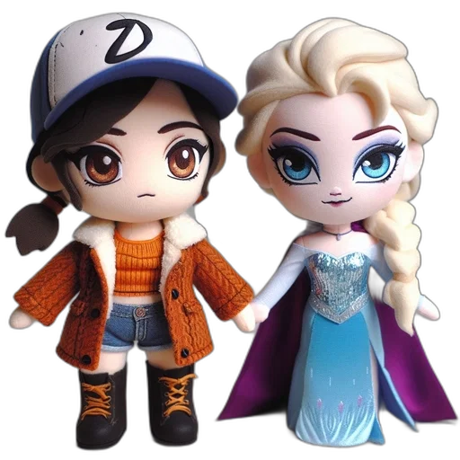 3d render, concept art, cartoon, two transparent PNG cut-out