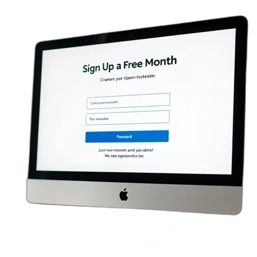 computer, screen, displaying, sign-up transparent PNG cut-out