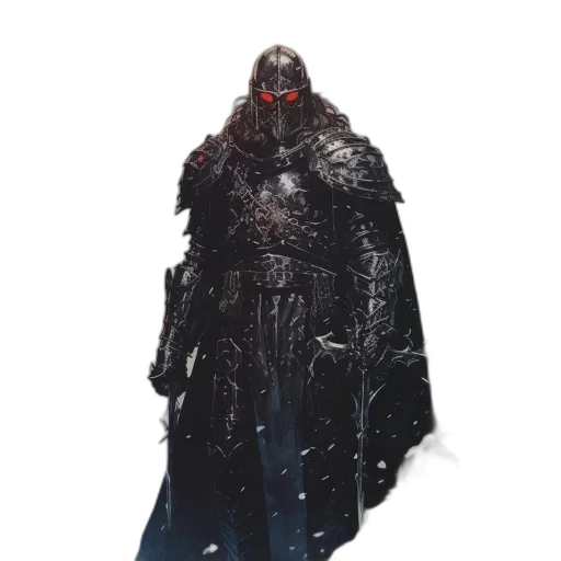 jacket, creature, staff, mask transparent PNG cut-out