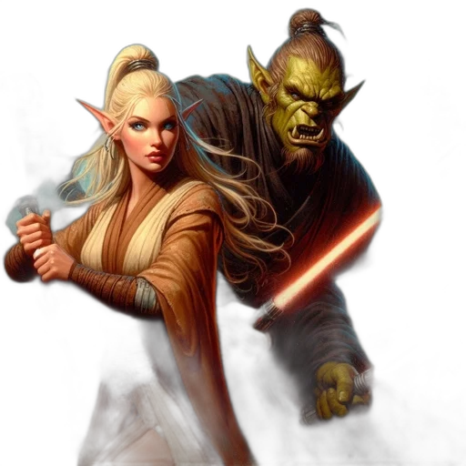 fantasy art, concept art, comic book art, photorealistic transparent PNG cut-out