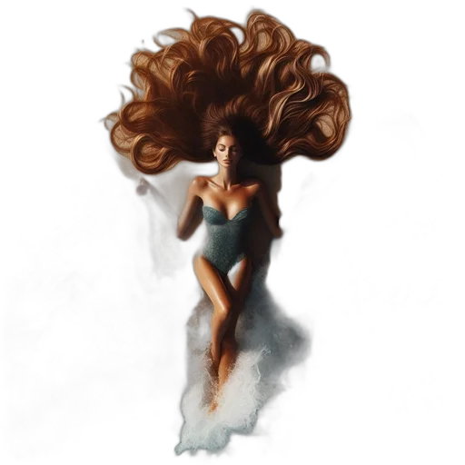 hair, dress, photorealistic, concept art transparent PNG cut-out