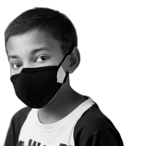 mask, photorealistic, black, white transparent PNG cut-out