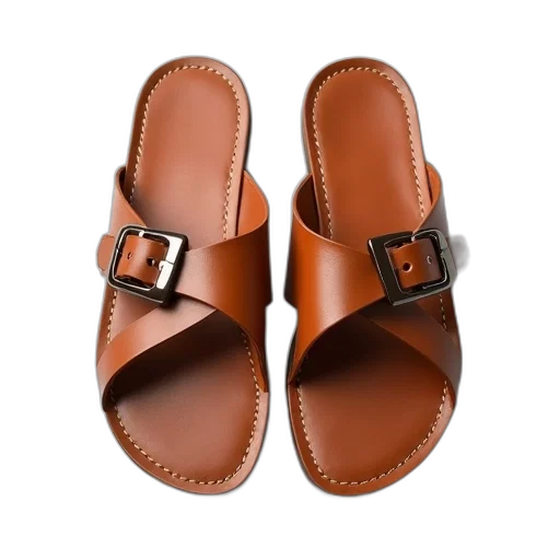 shoes, pair, brown, leather transparent PNG cut-out