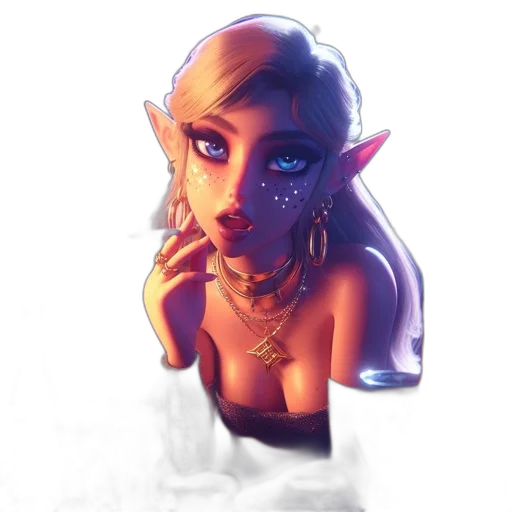 jewelry, face, fantasy art, concept art transparent PNG cut-out