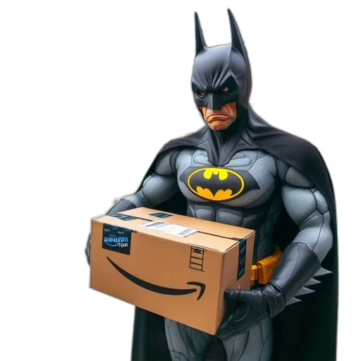 comic book art, concept art, batman-costumed, person transparent PNG cut-out