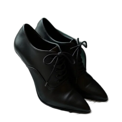shoes, 3d render, pair, black transparent PNG cut-out