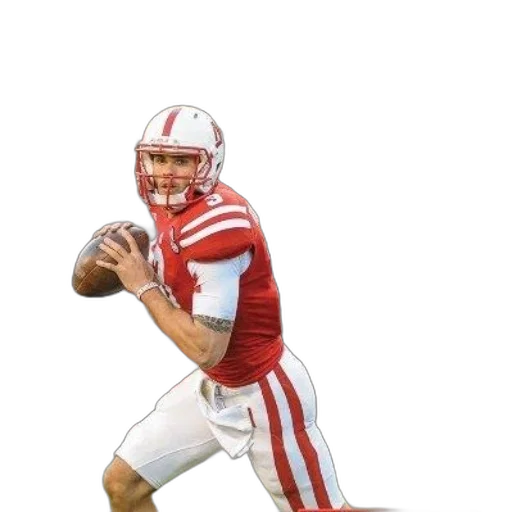 football, player, red, uniform transparent PNG cut-out