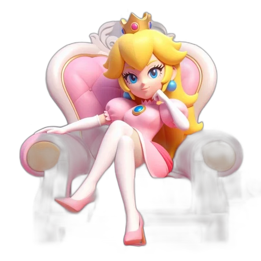 crown, dress, furniture, 3d render transparent PNG cut-out