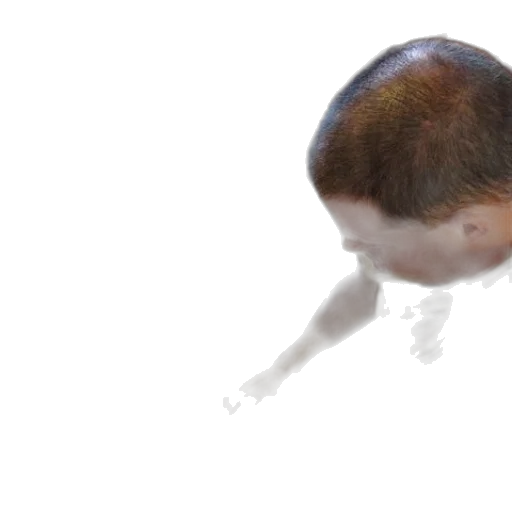 hair, creature, face, staff transparent PNG cut-out