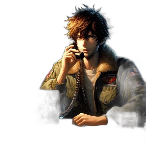 jacket, concept art, comic book art, photorealistic transparent PNG cut-out