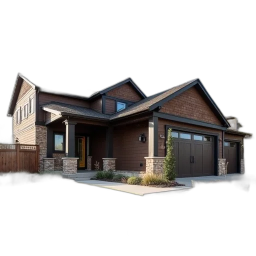 3d render, photorealistic, home, enclave transparent PNG cut-out