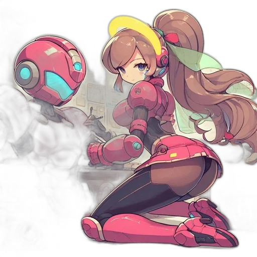 robot, weapon, staff, concept art transparent PNG cut-out
