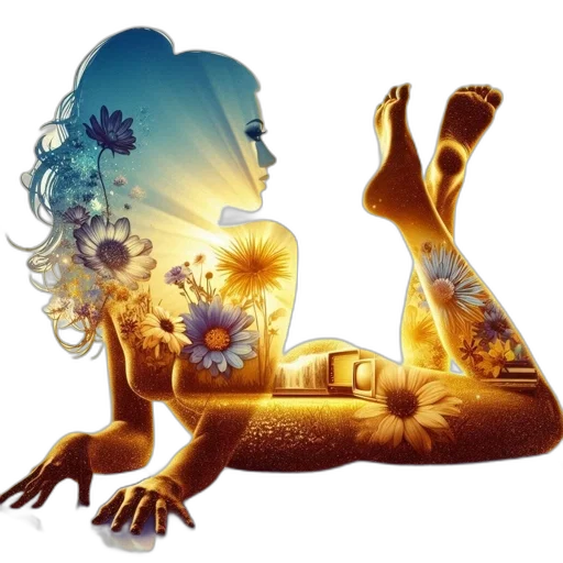 jewelry, flower, fantasy art, concept art transparent PNG cut-out
