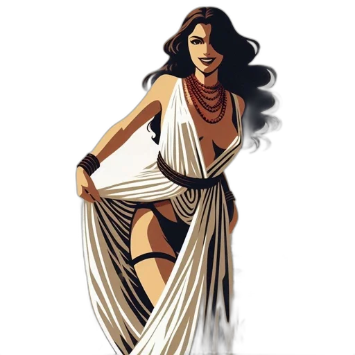 dress, comic book art, fantasy art, concept art transparent PNG cut-out