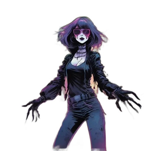 jacket, mask, concept art, comic book art transparent PNG cut-out