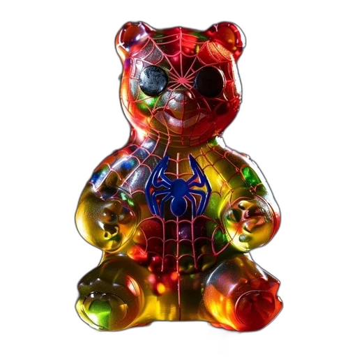 3d render, concept art, translucent, bear transparent PNG cut-out