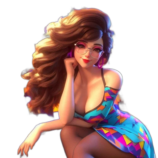 dress, concept art, fantasy art, cartoon transparent PNG cut-out