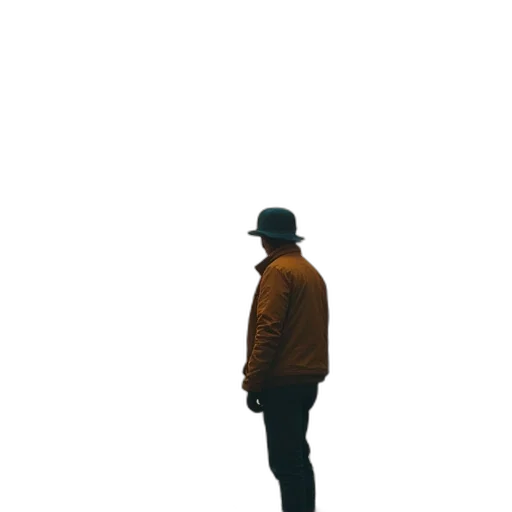 jacket, hat, robot, face transparent PNG cut-out