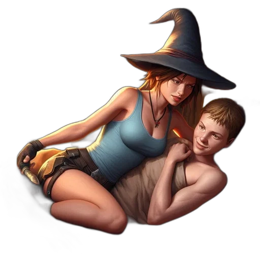staff, hat, fantasy art, pixel art transparent PNG cut-out