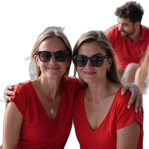 jewelry, red, group, people transparent PNG cut-out
